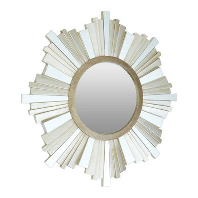 Orsina Sorrel Wall Mirror – Contemporary Champagne & Nickel Metal
