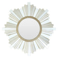 Orsina Sorrel Wall Mirror – Contemporary Champagne & Nickel Metal