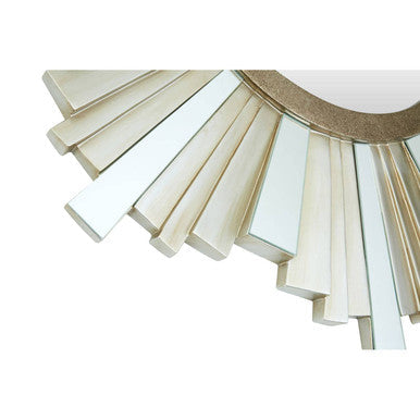 Orsina Sorrel Wall Mirror – Contemporary Champagne & Nickel Metal