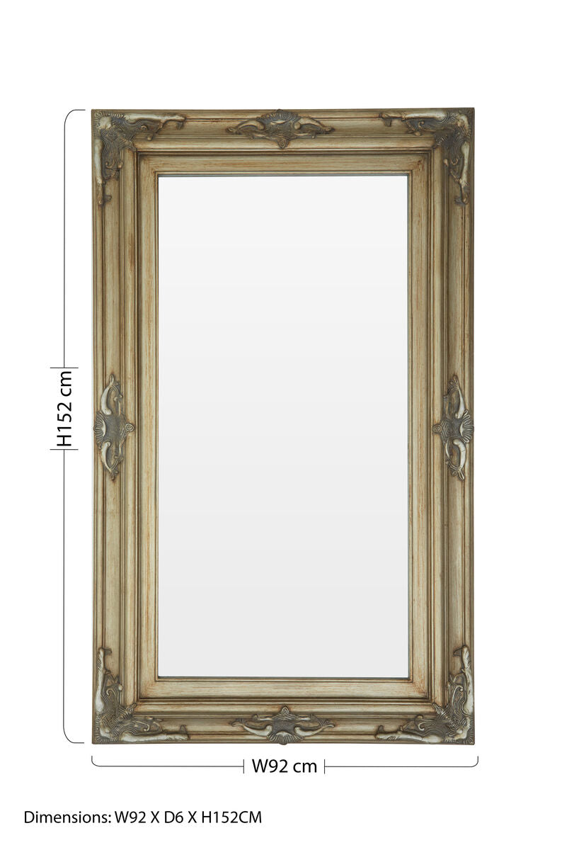 Orsina Sevan Wood Frame Wall Mirror – Gold Finish Decorative Mirror