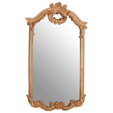Orsina Grace Gold Wall Mirror – Neoclassical Arched Antique Style