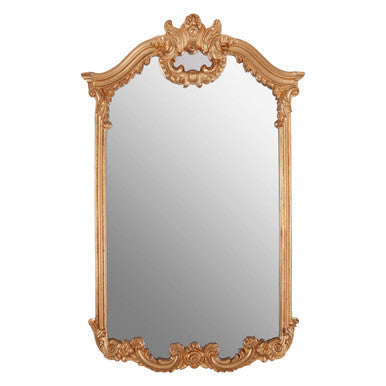 Orsina Grace Gold Wall Mirror – Neoclassical Arched Antique Style