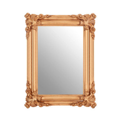 Orsina Georgia Gold Wall Mirror – Ornate Floral Frame Decorative Mirror