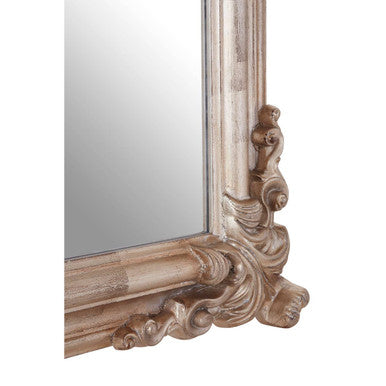 Orsina Georgia Silver Wall Mirror – Sculpted Frame with Floral Corners