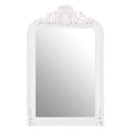 Orsina Gloria Stone Grey Wall Mirror – Ornate Floral Crest Design