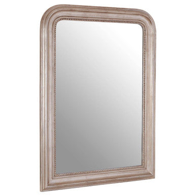 Orsina Gaia Silver Wall Mirror – Neoclassical Matte Wood Frame