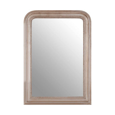 Orsina Gaia Silver Wall Mirror – Neoclassical Matte Wood Frame