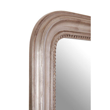 Orsina Gaia Silver Wall Mirror – Neoclassical Matte Wood Frame