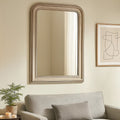 Orsina Gaia Silver Wall Mirror – Neoclassical Matte Wood Frame