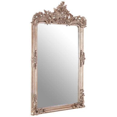 Orsina Gilda Silver Wall Mirror – Neoclassical Ornate Statement Piece