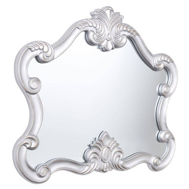 Orsina Harriet Silver Wall Mirror – Classical Ornate Floral Frame