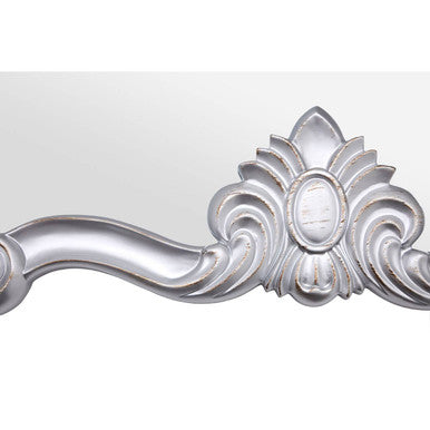 Orsina Harriet Silver Wall Mirror – Classical Ornate Floral Frame