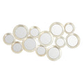 Orsina Marcia Silver Wall Mirror – Modern Round Metal Bubble Decor