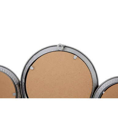 Orsina Marcia Silver Wall Mirror – Modern Round Metal Bubble Decor