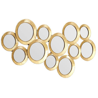Orsina Marcia Gold Wall Mirror – Sculptural Round Decorative Mirror