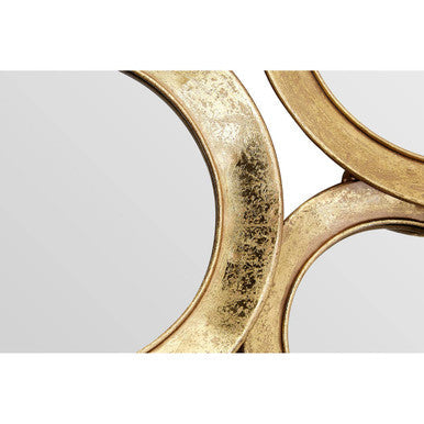 Orsina Marcia Gold Wall Mirror – Sculptural Round Decorative Mirror