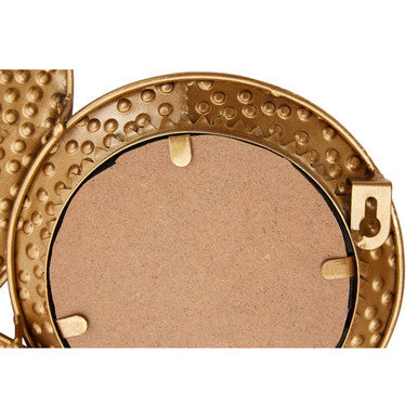 Orsina Marcia Hammered Gold Wall Mirror – Sculptural Metal Wall Decor
