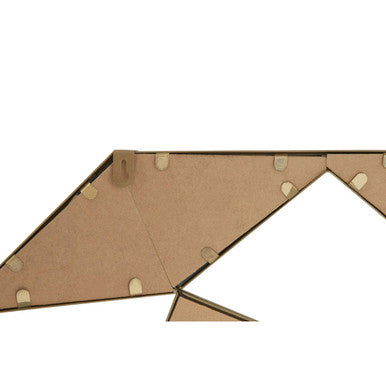 Orsina Marcia Gold Octagonal Wall Mirror – Geometric Metal Lattice Decor