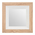 Orsina Roxy White Gloss Wood Wall Mirror – Modern Scandi Square Mirror