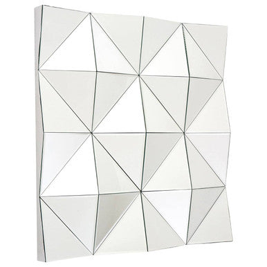 Orsina Lidia Geometric Square Wall Mirror – Prismatic Bevelled Glass