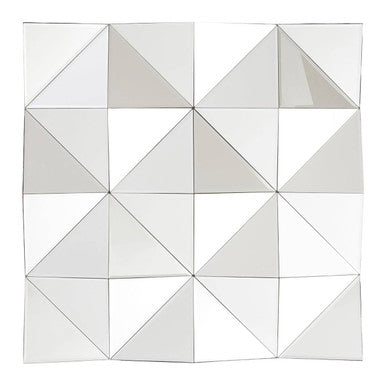 Orsina Lidia Geometric Square Wall Mirror – Prismatic Bevelled Glass