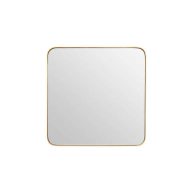 Orsina Tia Small Gold Square Wall Mirror – Modern Recessed Metal Frame