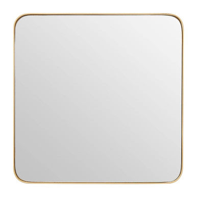 Orsina Tia Square Wall Mirror – Medium Gold Finish Rounded Frame