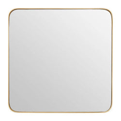Orsina Tia Square Wall Mirror – Medium Gold Finish Rounded Frame