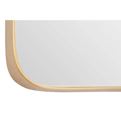 Orsina Tia Square Wall Mirror – Medium Gold Finish Rounded Frame