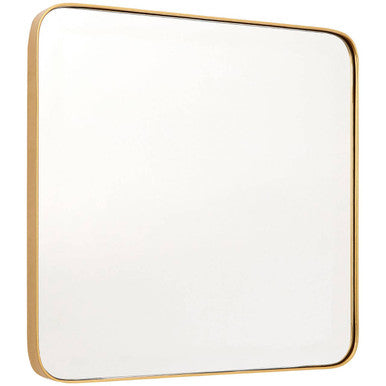 Orsina Tia Large Square Wall Mirror – Gold Finish Modern Slim Frame