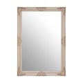 Orsina Arris Antonio White Wall Mirror – Rectangular Floral Carved Frame