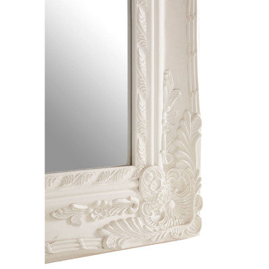 Orsina Como White Ornate Wall Mirror – Neoclassical Wooden Frame