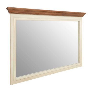 Orsina Virginia Wall Mirror – Cream Wooden Frame with Fir Wood Veneer