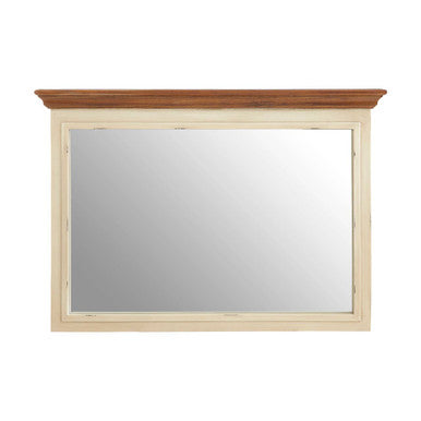 Orsina Virginia Wall Mirror – Cream Wooden Frame with Fir Wood Veneer
