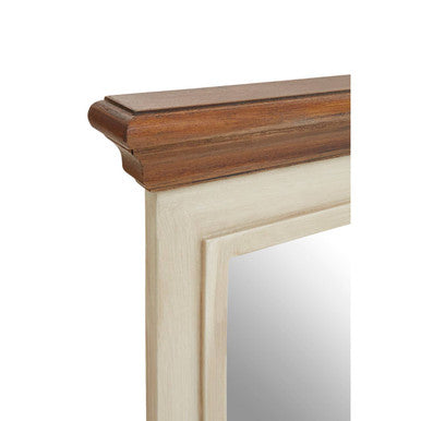 Orsina Virginia Wall Mirror – Cream Wooden Frame with Fir Wood Veneer