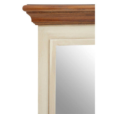 Orsina Virginia Wall Mirror – Cream Wooden Frame with Fir Wood Veneer