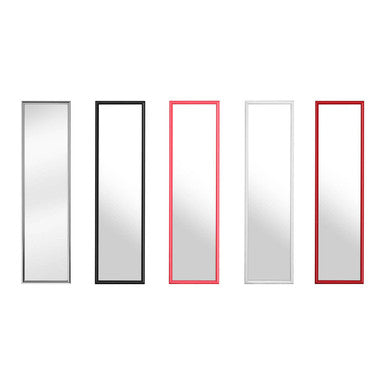 Orsina Over Door Full Length Mirror – Grey Plastic Frame Space-Saving