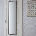 Orsina Over Door Full Length Mirror – Grey Plastic Frame Space-Saving