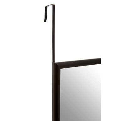 Orsina Over Door Full Length Mirror – Grey Plastic Frame Space-Saving
