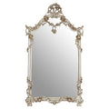 Orsina Juliet Rectangular Wall Mirror – Neoclassical Champagne Silver