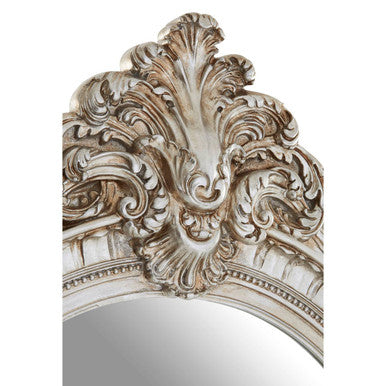 Orsina Juliet Champagne Oval Wall Mirror – Ornate Neoclassical Frame