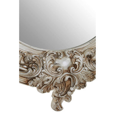Orsina Juliet Champagne Oval Wall Mirror – Ornate Neoclassical Frame