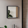 Orsina Bisha Small Black Wall Mirror with Gold Edge – Bevelled Glass