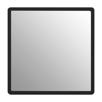 Orsina Trosa Medium Black Square Wall Mirror with Gold Inner Edge