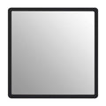 Orsina Trosa Medium Black Square Wall Mirror with Gold Inner Edge