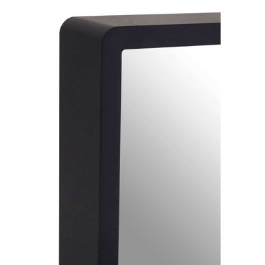Orsina Trosa Medium Black Square Wall Mirror with Gold Inner Edge