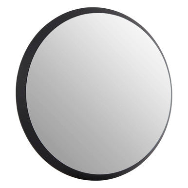 Orsina Athena Round Wall Mirror – Medium Black Minimalist Accent Mirror