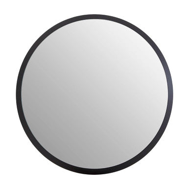 Orsina Athena Round Wall Mirror – Medium Black Minimalist Accent Mirror