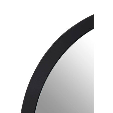 Orsina Athena Large Round Black Wall Mirror – Modern Minimalist