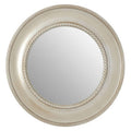 Orsina Valis Champagne Rounded Wall Mirror – Silver and Cream Frame